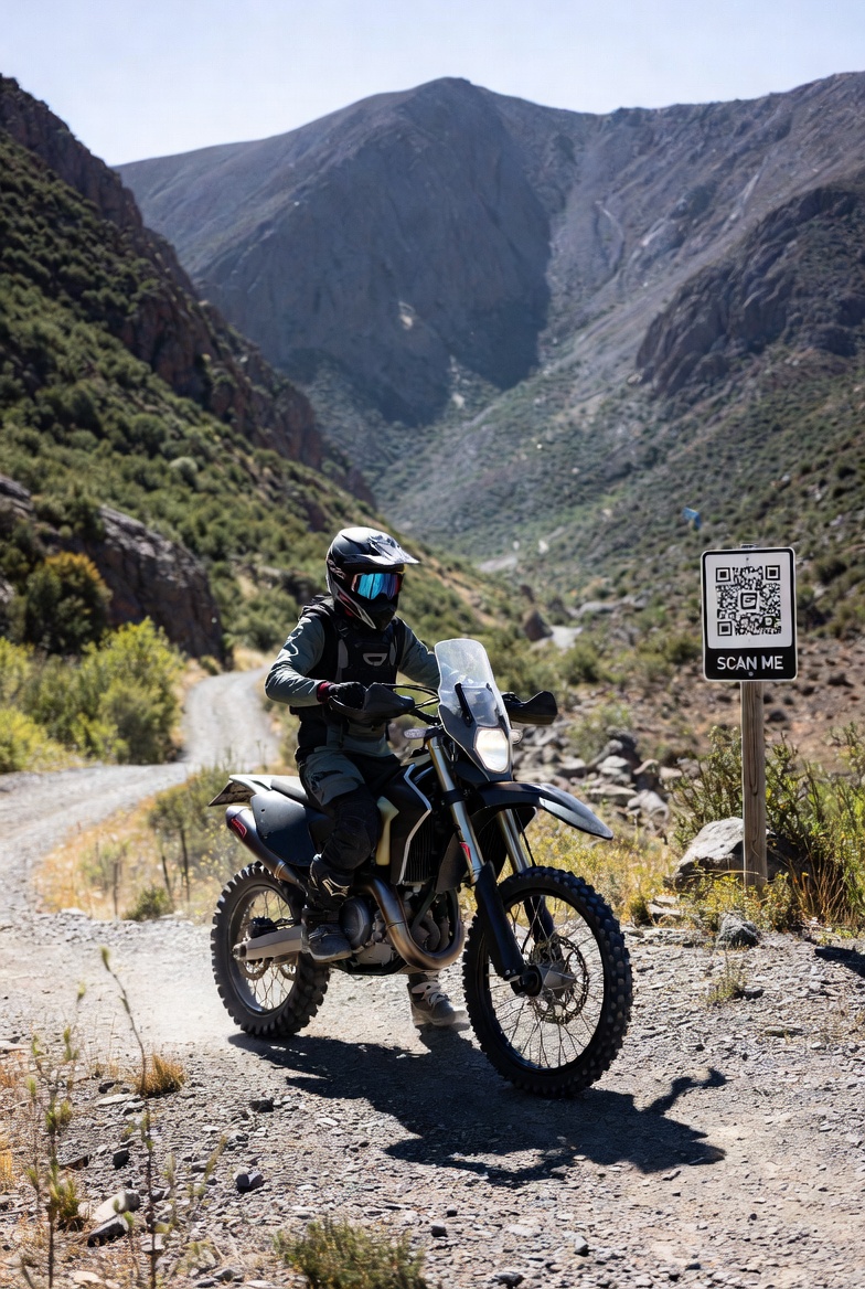 QR Code inicio de ruta con moto